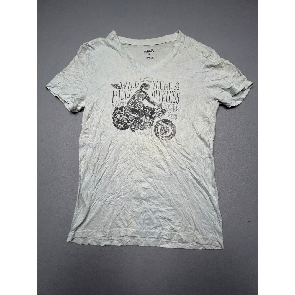 Foreign Exchange T Shirt Jersey White Graphic Small Mens